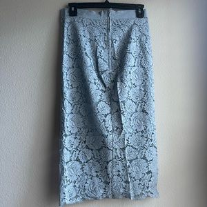 H&M Blue Floral Skirt
